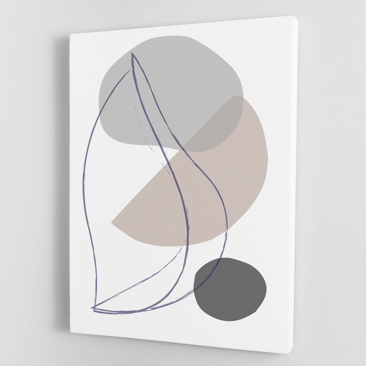 New Shapes Beige 01 Canvas Print or Poster - Canvas Art Rocks - 1