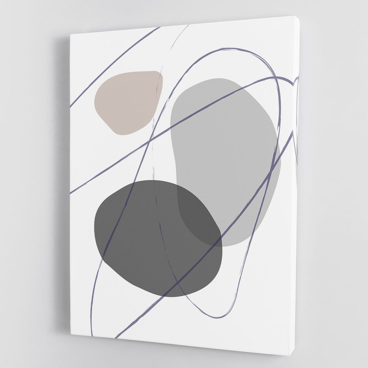 New Shapes Beige No 2 Canvas Print or Poster - Canvas Art Rocks - 1