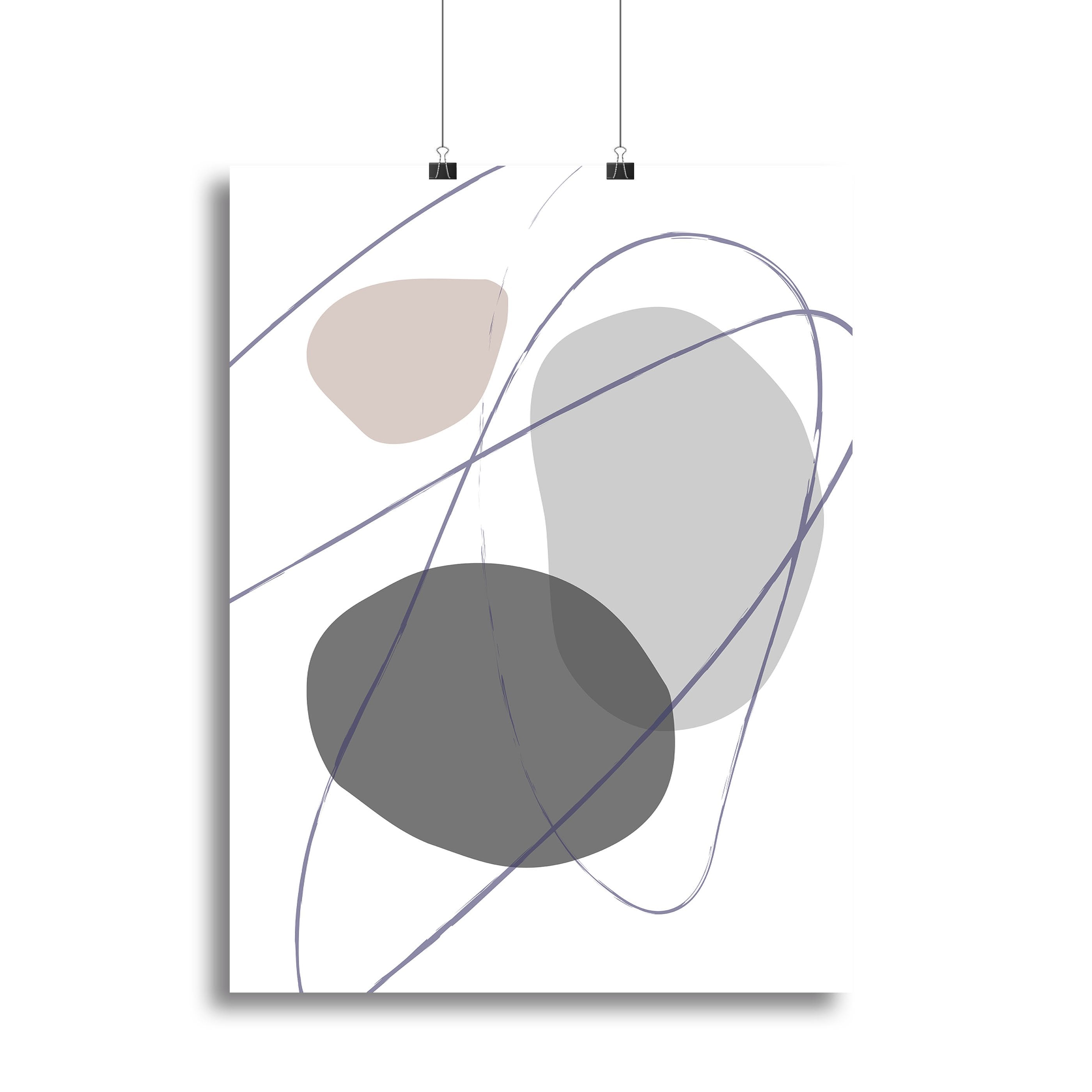 New Shapes Beige No 2 Canvas Print or Poster - Canvas Art Rocks - 2