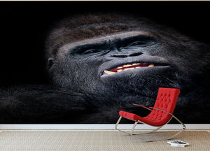 Gorilla face seen from above Wall Mural Wallpaper - Canvas Art Rocks - 2