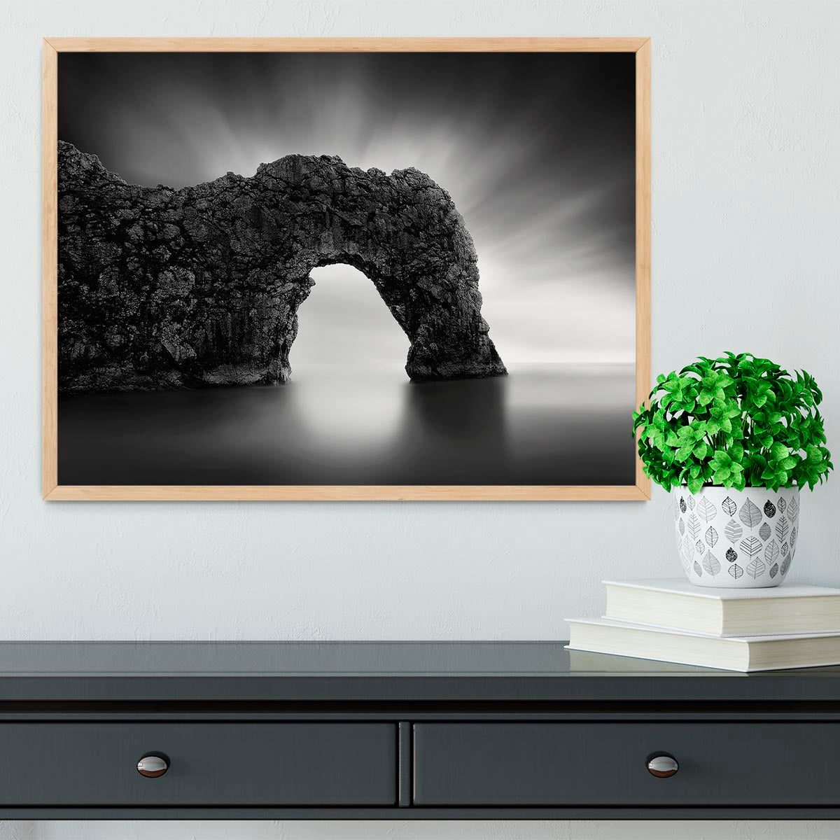 Durdle Door Cliff Framed Print - Canvas Art Rocks - 4