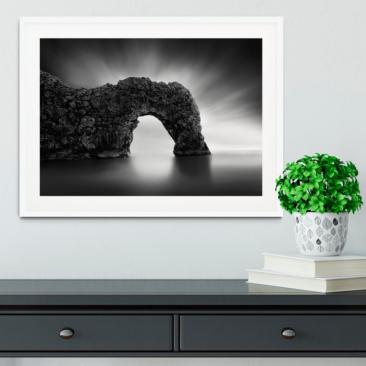 Durdle Door Cliff Framed Print - Canvas Art Rocks - 5