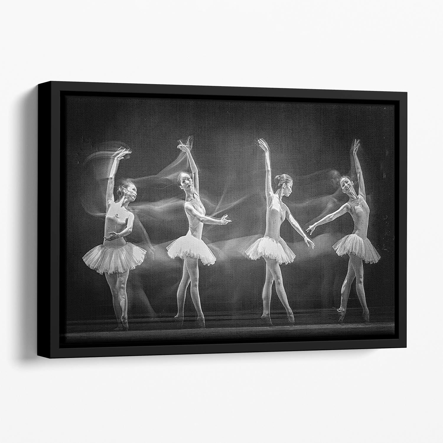 A Ballerinas Path Floating Framed Canvas - Canvas Art Rocks - 1