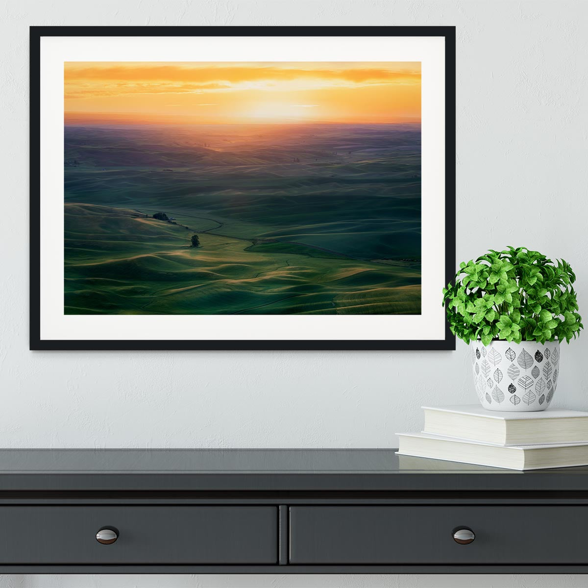 Sunset Over Colfax Framed Print - Canvas Art Rocks - 1