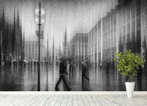 A Rainy Day In Marienplatz Wall Mural Wallpaper - Canvas Art Rocks - 4