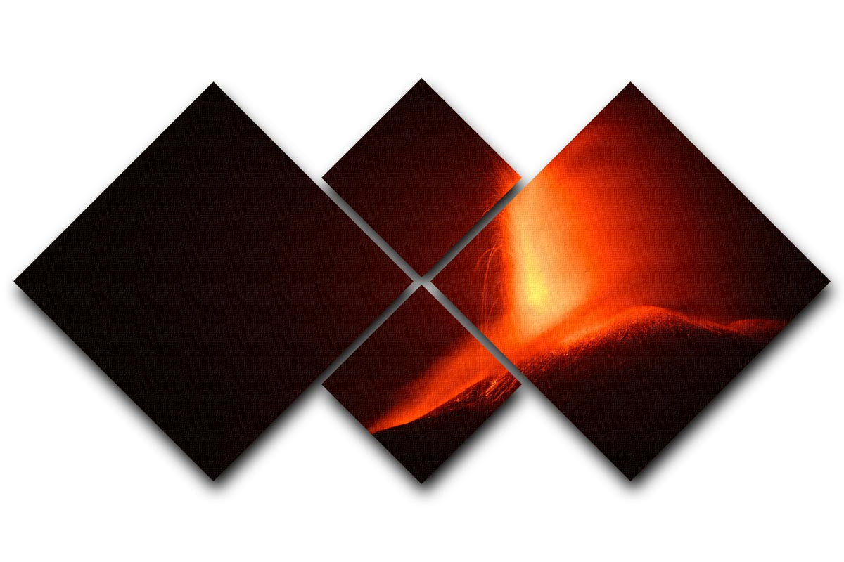 Volcanic Eruption 4 Square Multi Panel Canvas - Canvas Art Rocks - 1