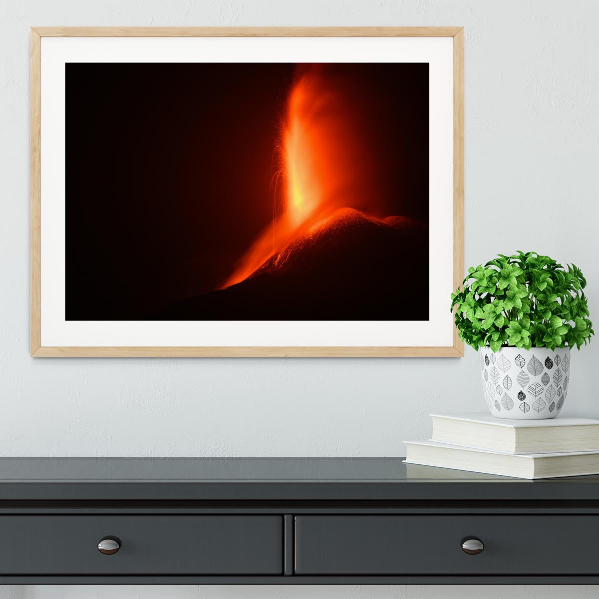 Volcanic Eruption Framed Print - Canvas Art Rocks - 3