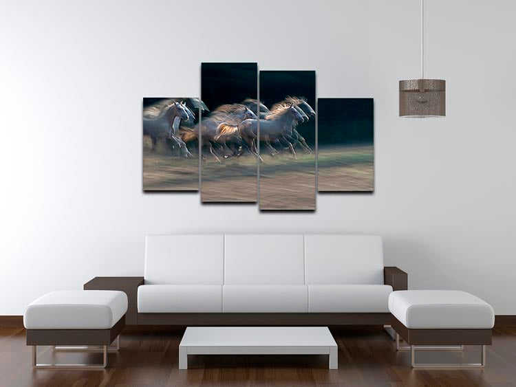 A Horses Gallop 4 Split Panel Canvas - Canvas Art Rocks - 3
