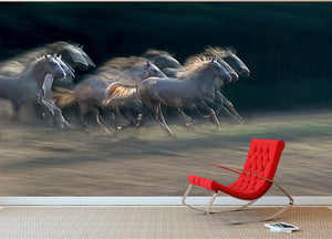 A Horses Gallop Wall Mural Wallpaper - Canvas Art Rocks - 2