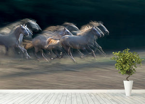 A Horses Gallop Wall Mural Wallpaper - Canvas Art Rocks - 4