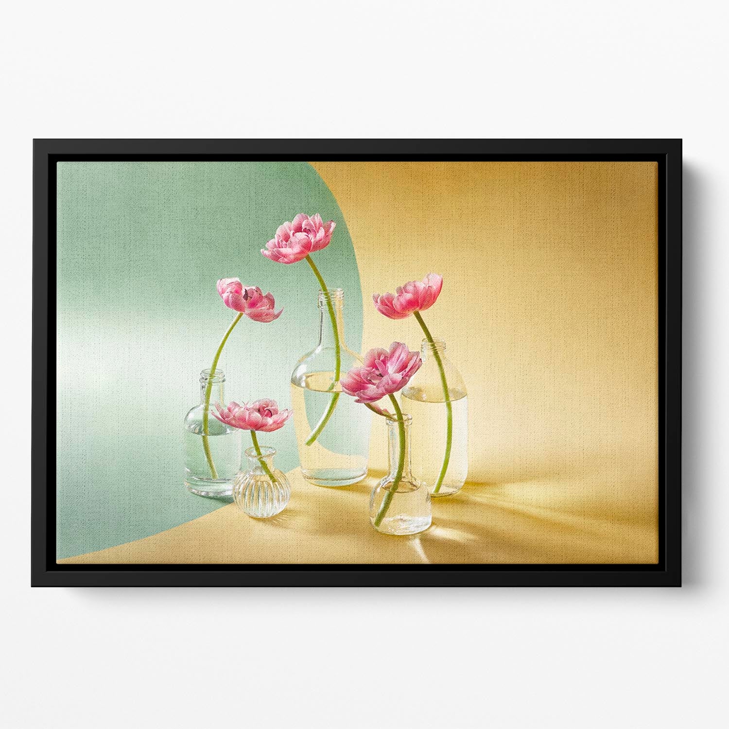 Five tulips Floating Framed Canvas - Canvas Art Rocks - 2