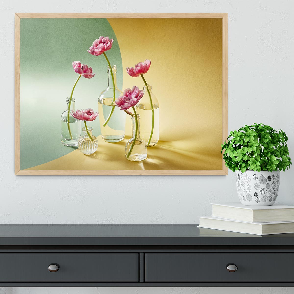 Five tulips Framed Print - Canvas Art Rocks - 4