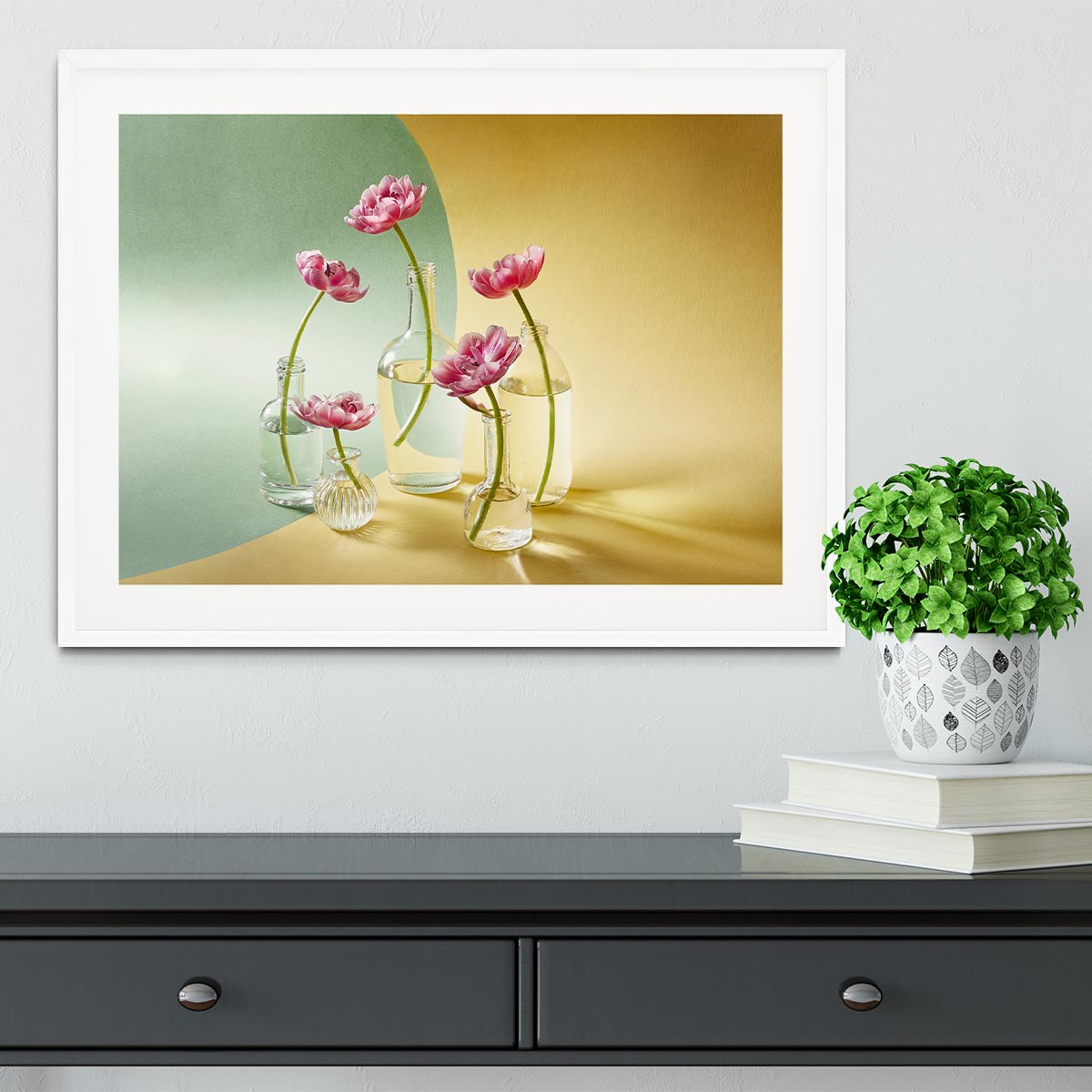 Five tulips Framed Print - Canvas Art Rocks - 5