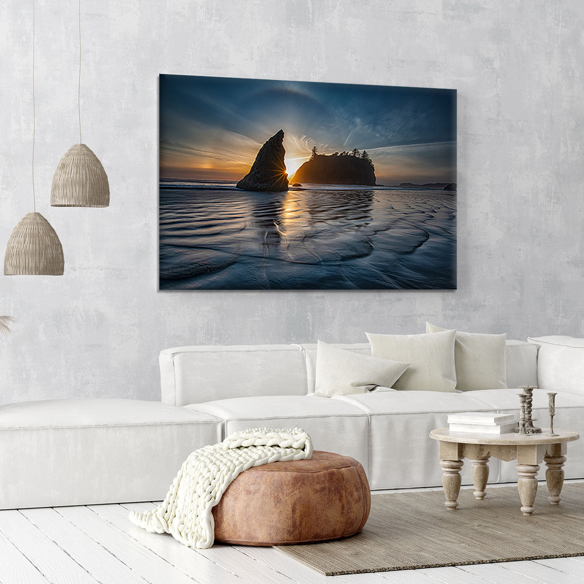 Sunset at Ruby Beach Canvas Print or Poster - Canvas Art Rocks - 6