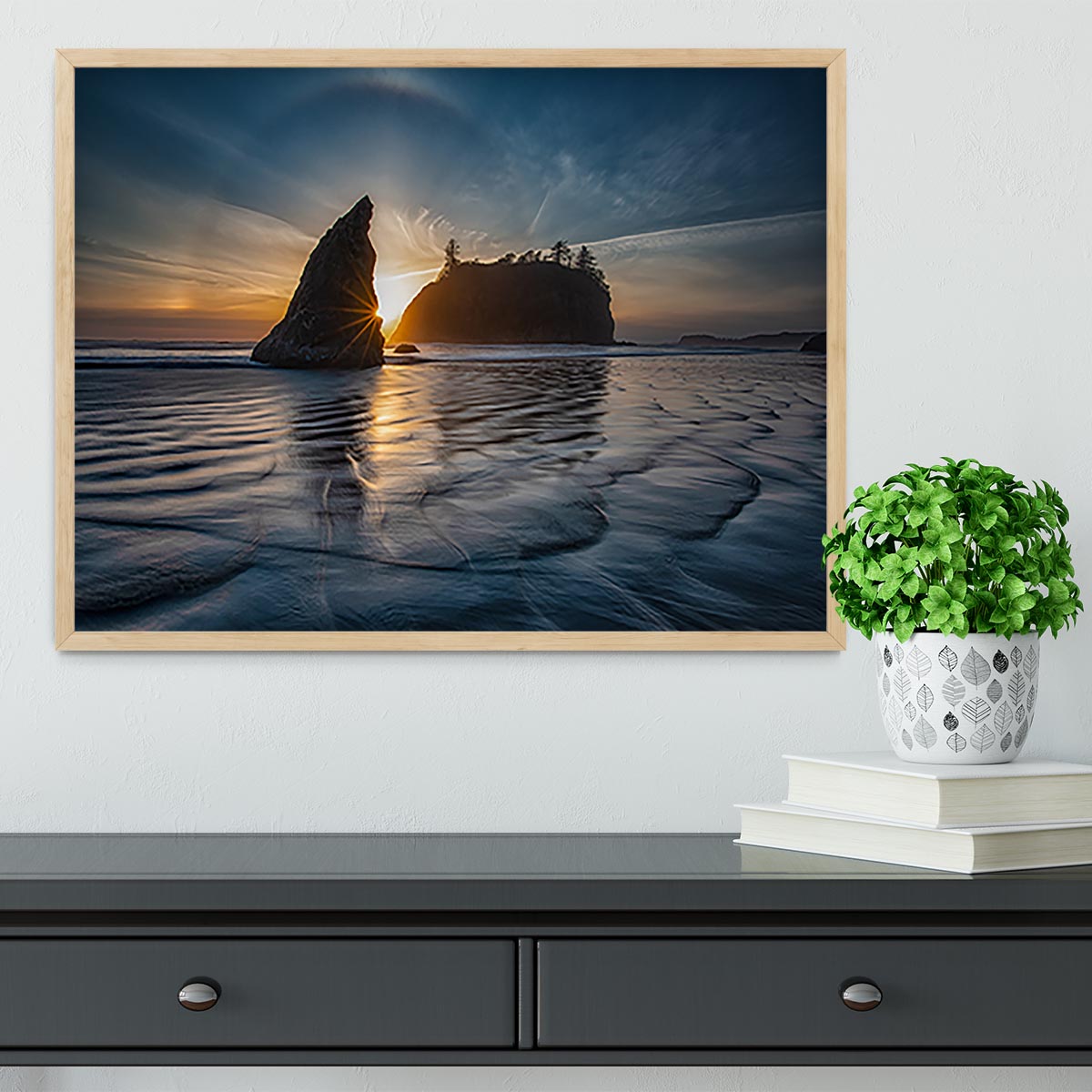 Sunset at Ruby Beach Framed Print - Canvas Art Rocks - 4