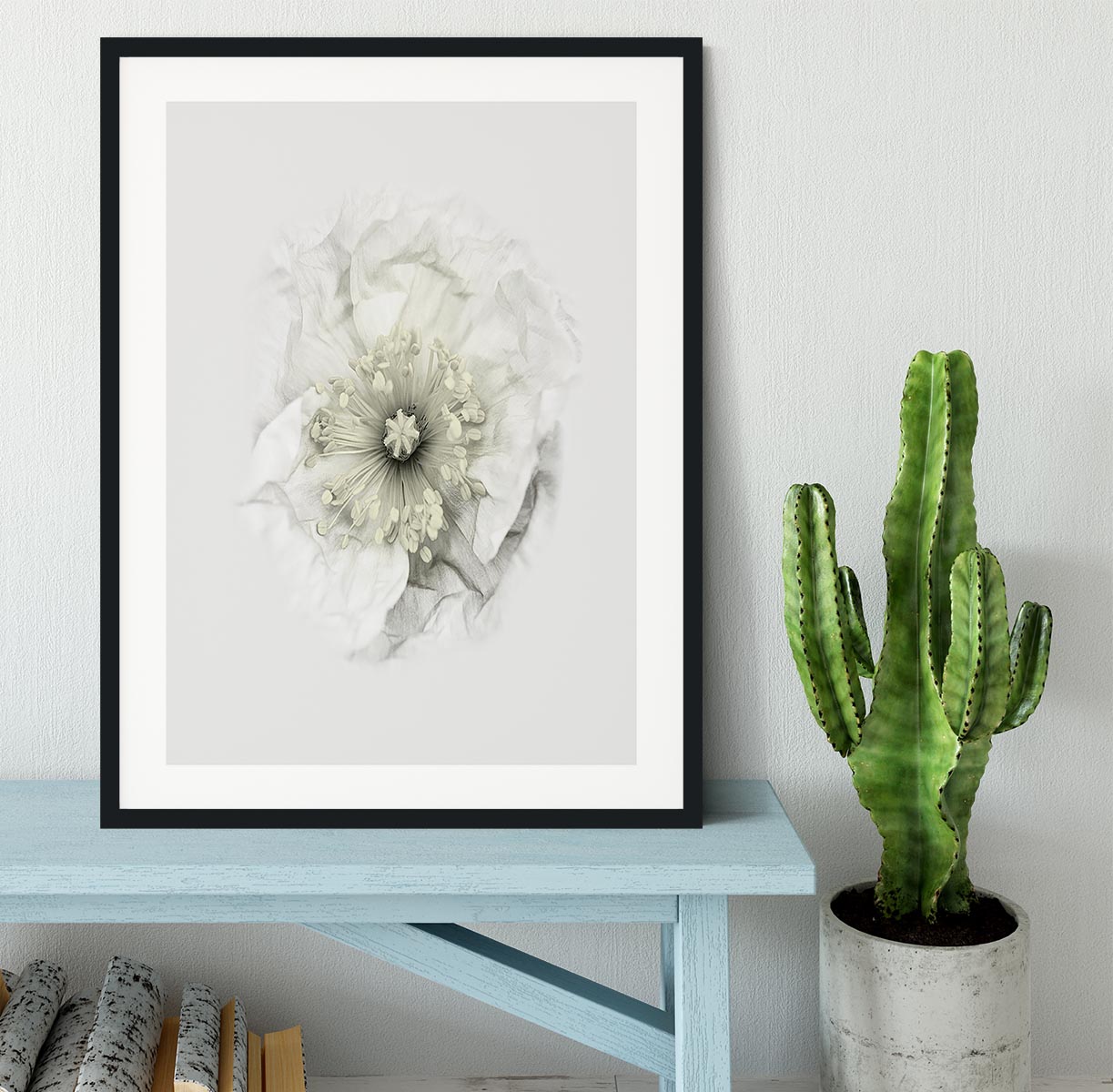 A White Poppy Framed Print - Canvas Art Rocks - 1