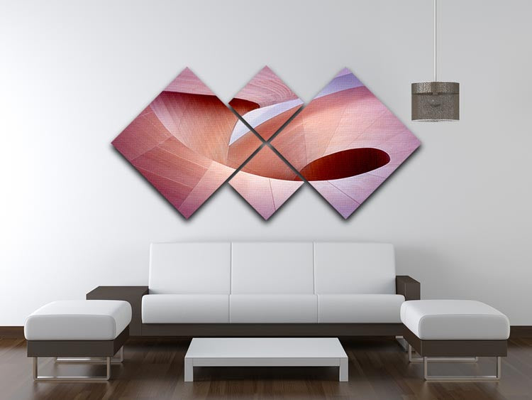 Spiral Staircase 4 Square Multi Panel Canvas - Canvas Art Rocks - 3