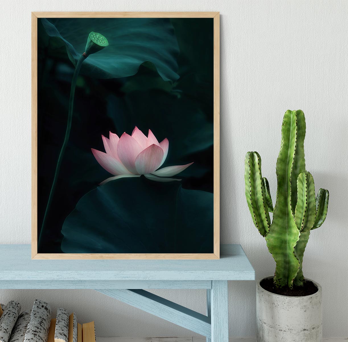 Lotus Flower Framed Print - Canvas Art Rocks - 4