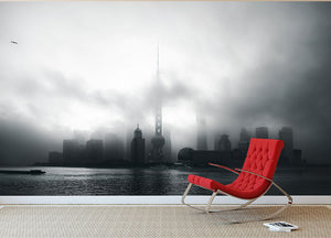 Pudong Early Morning Wall Mural Wallpaper - Canvas Art Rocks - 2