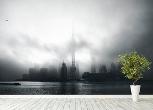 Pudong Early Morning Wall Mural Wallpaper - Canvas Art Rocks - 4