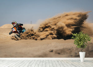 Dirtbike Drift Wall Mural Wallpaper - Canvas Art Rocks - 4