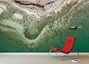 Dead Sea Kayaker Wall Mural Wallpaper - Canvas Art Rocks - 2