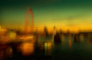 London at Dusk Wall Mural Wallpaper - Canvas Art Rocks - 1