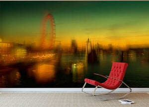 London at Dusk Wall Mural Wallpaper - Canvas Art Rocks - 2