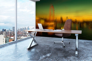 London at Dusk Wall Mural Wallpaper - Canvas Art Rocks - 3