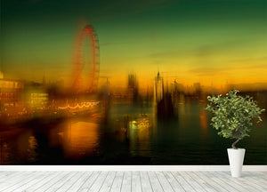 London at Dusk Wall Mural Wallpaper - Canvas Art Rocks - 4