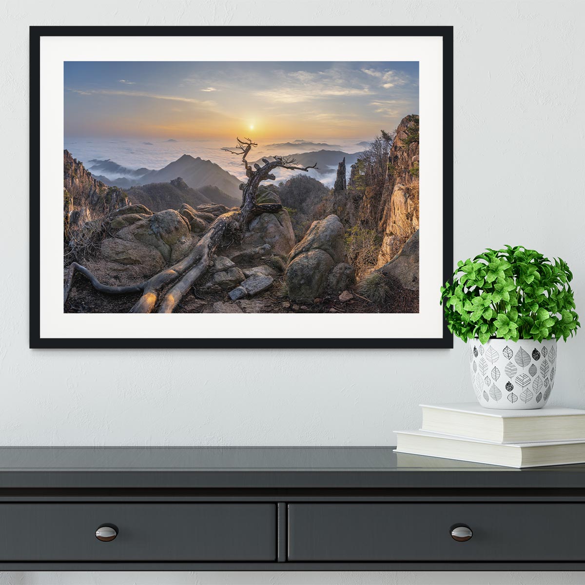 Dead pine On The Mountains Framed Print - Canvas Art Rocks - 1