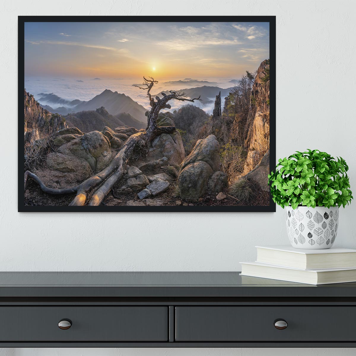 Dead pine On The Mountains Framed Print - Canvas Art Rocks - 2