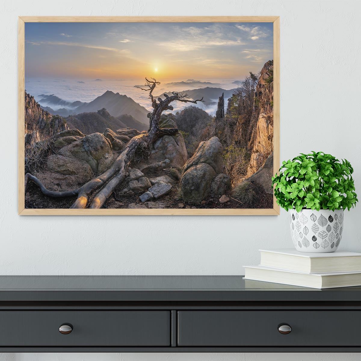 Dead pine On The Mountains Framed Print - Canvas Art Rocks - 4