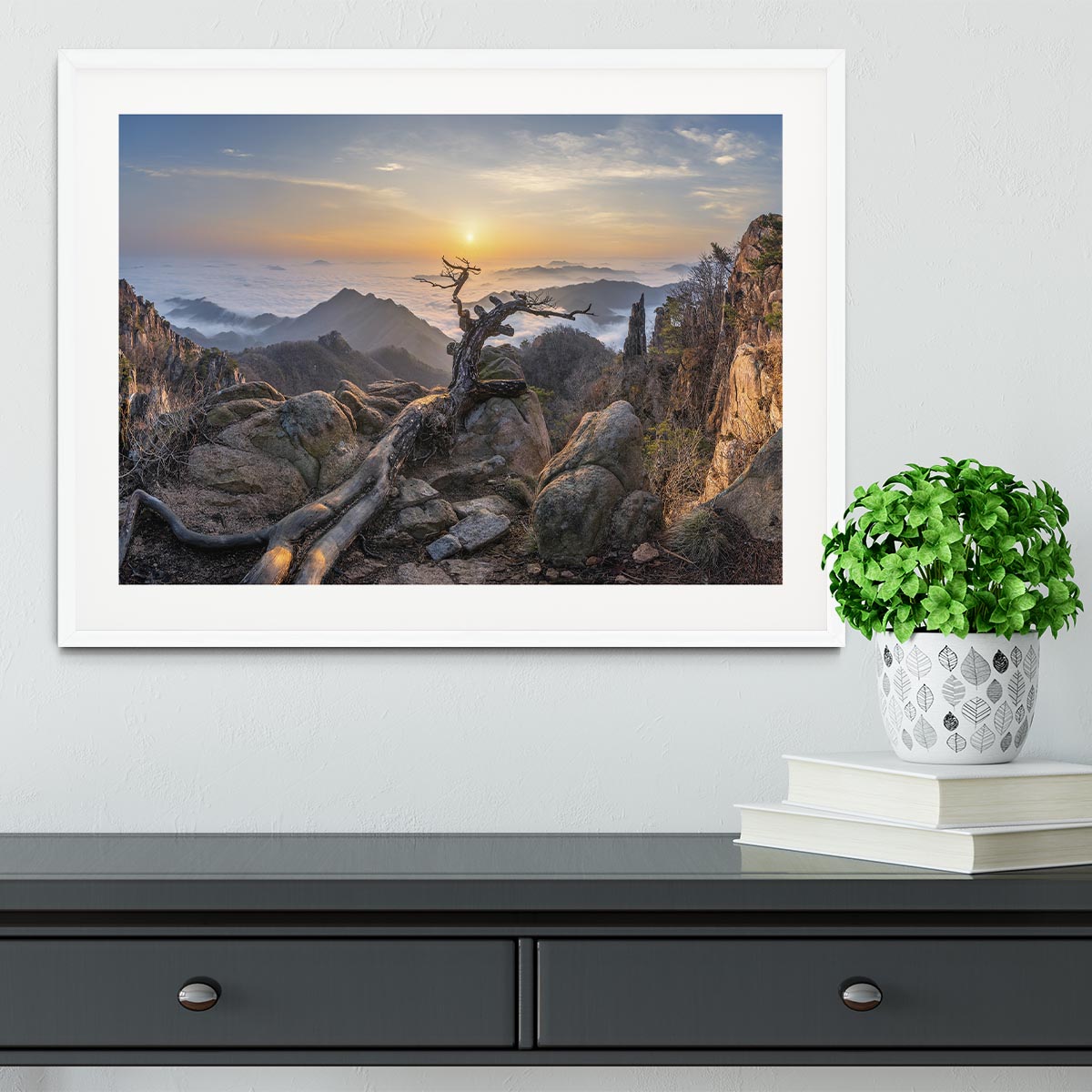 Dead pine On The Mountains Framed Print - Canvas Art Rocks - 5