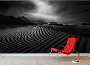 Desert In Greyscale Wall Mural Wallpaper - Canvas Art Rocks - 2