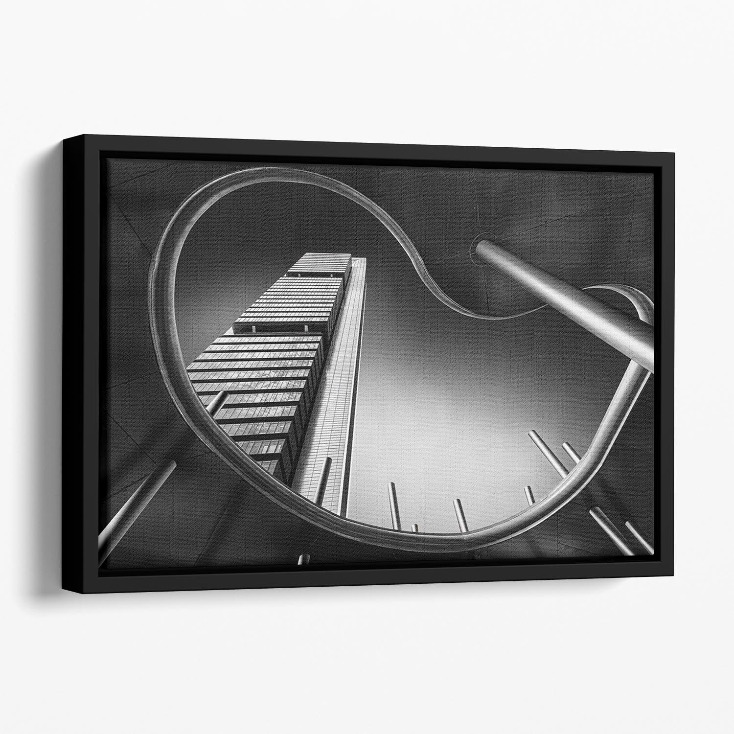 Foster Tower Floating Framed Canvas - Canvas Art Rocks - 1