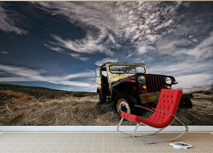 Abandoned Truck On The Countryside Wall Mural Wallpaper - Canvas Art Rocks - 2