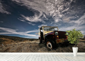 Abandoned Truck On The Countryside Wall Mural Wallpaper - Canvas Art Rocks - 4