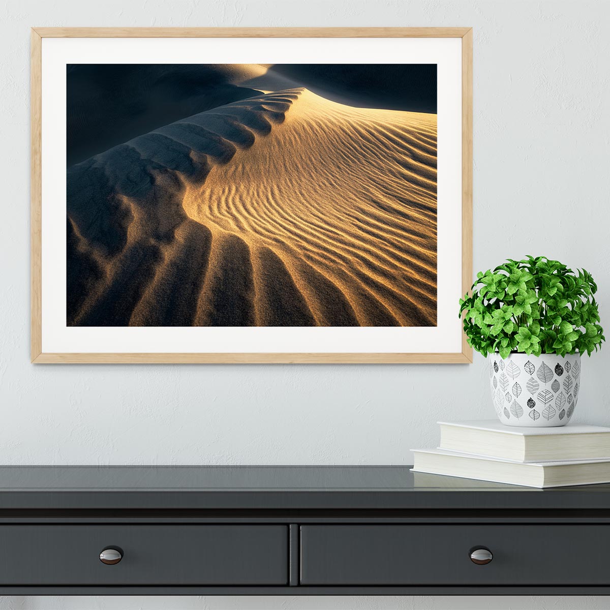 Ripples On The Desert Framed Print - Canvas Art Rocks - 3