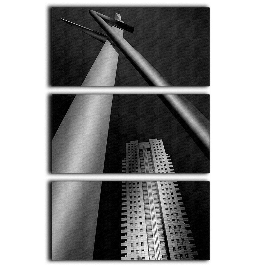 Skyscraper 3 Split Panel Canvas Print - Canvas Art Rocks - 1