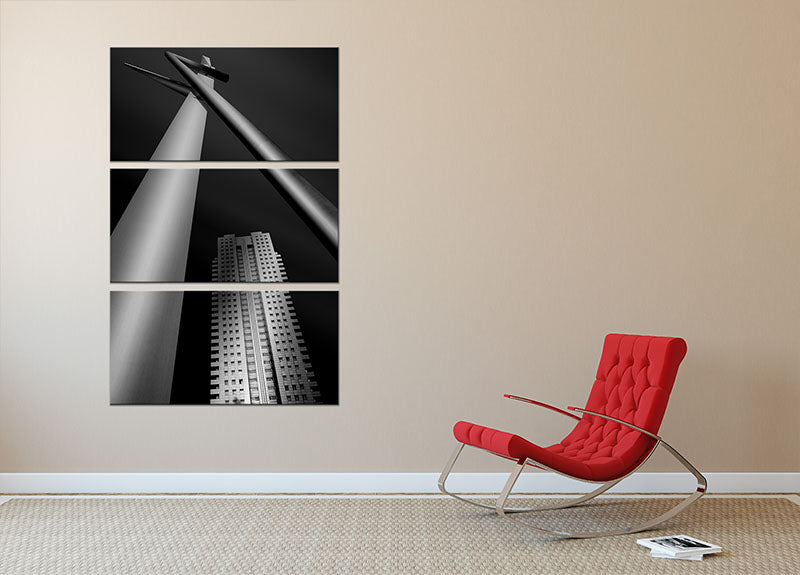 Skyscraper 3 Split Panel Canvas Print - Canvas Art Rocks - 2