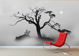 Pine tree In The Fog Wall Mural Wallpaper - Canvas Art Rocks - 2