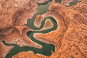 Reflection Canyon Aerial Wall Mural Wallpaper - Canvas Art Rocks - 1