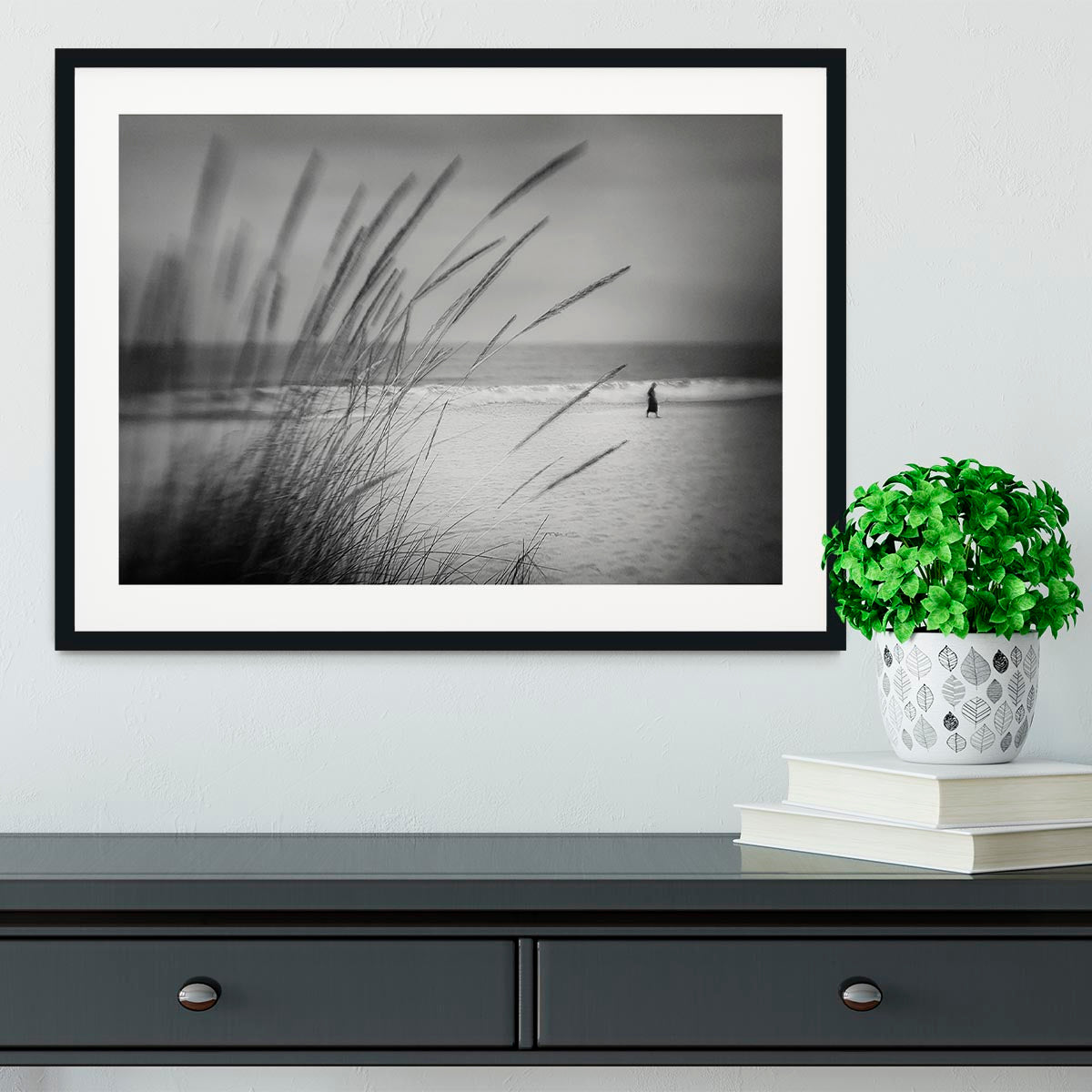 A Walk Along The Seafront Framed Print - Canvas Art Rocks - 1