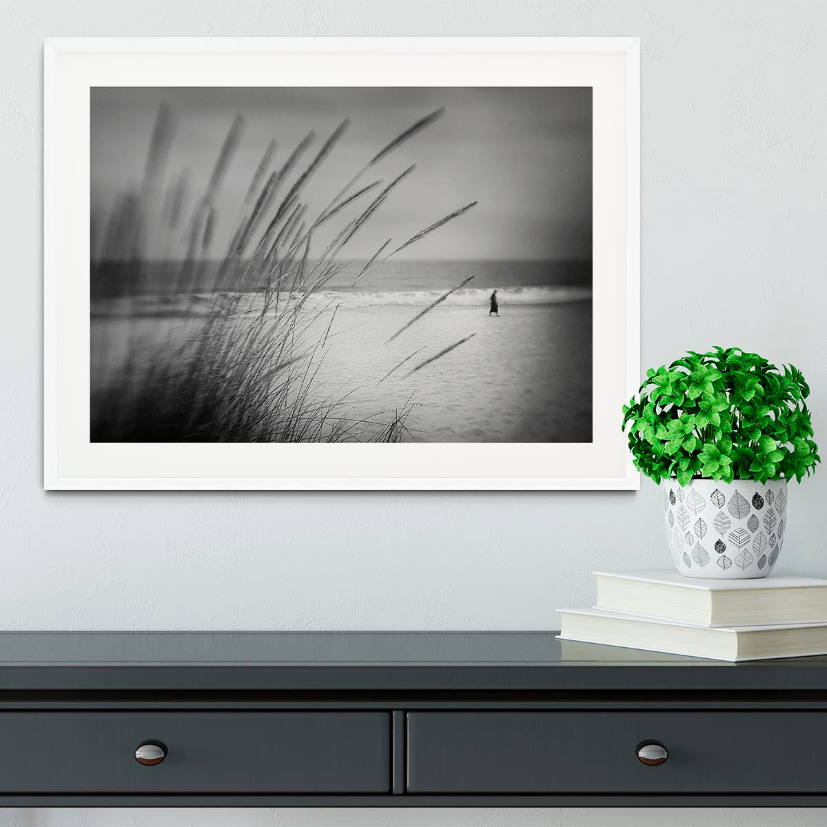 A Walk Along The Seafront Framed Print - Canvas Art Rocks - 5