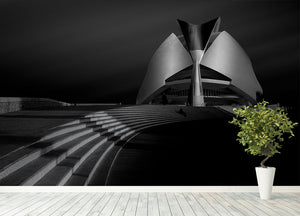 Monument With Stairs At Night Wall Mural Wallpaper - Canvas Art Rocks - 4