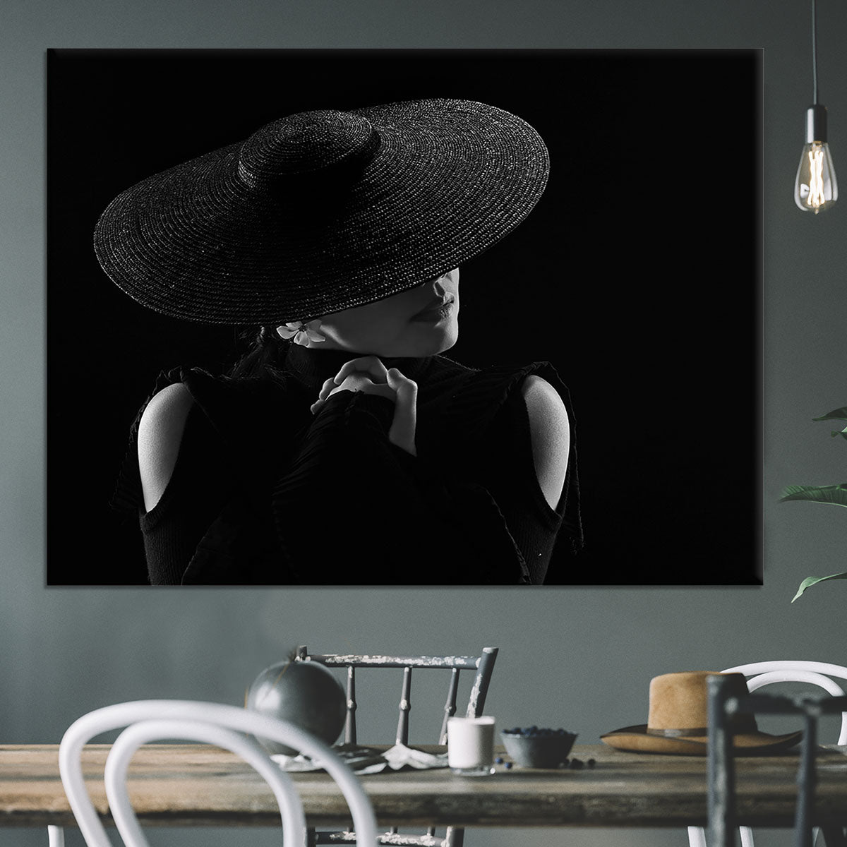 A Woman In A Hate Canvas Print or Poster - Canvas Art Rocks - 3
