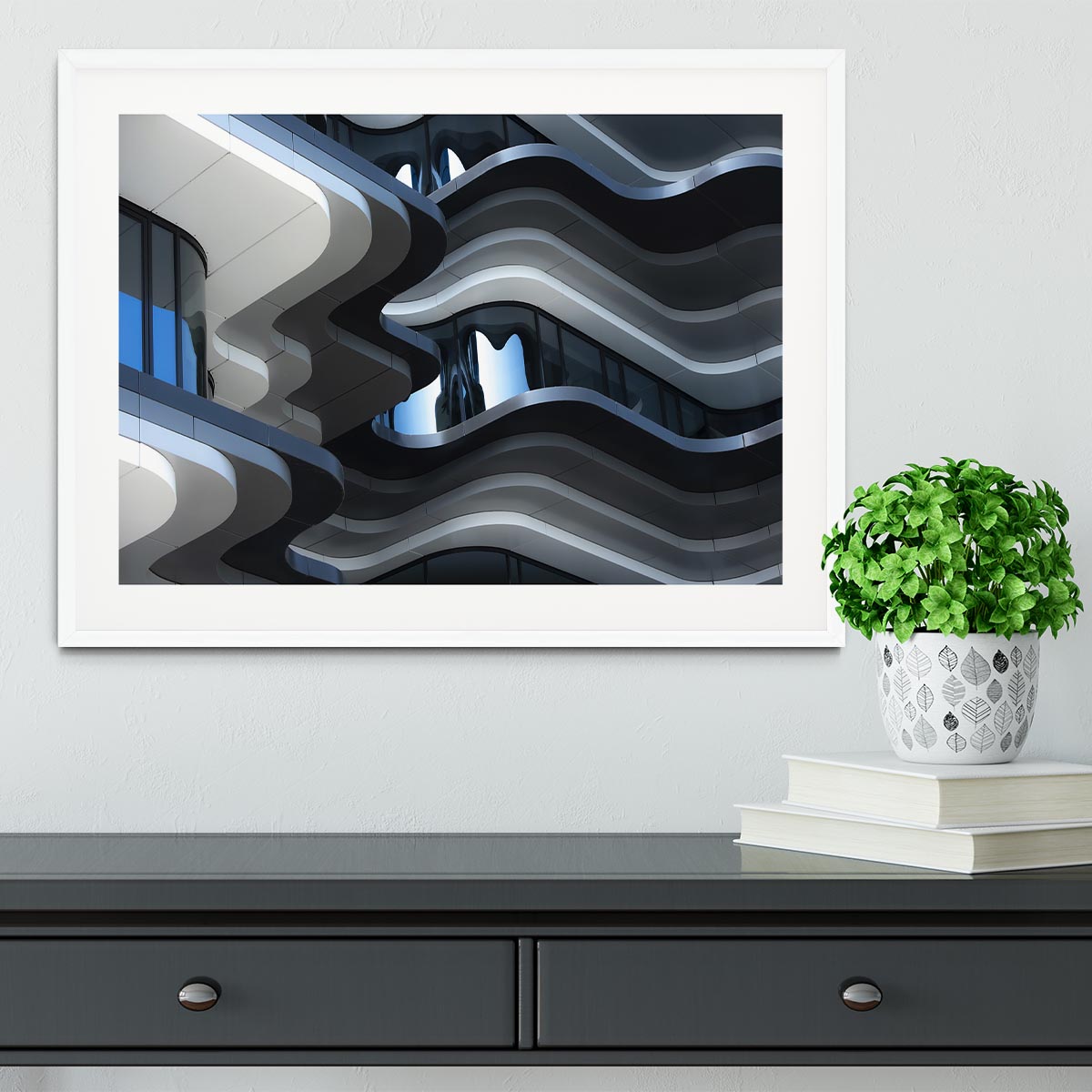 Abstract Building Framed Print - Canvas Art Rocks - 5