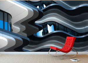 Abstract Building Wall Mural Wallpaper - Canvas Art Rocks - 2