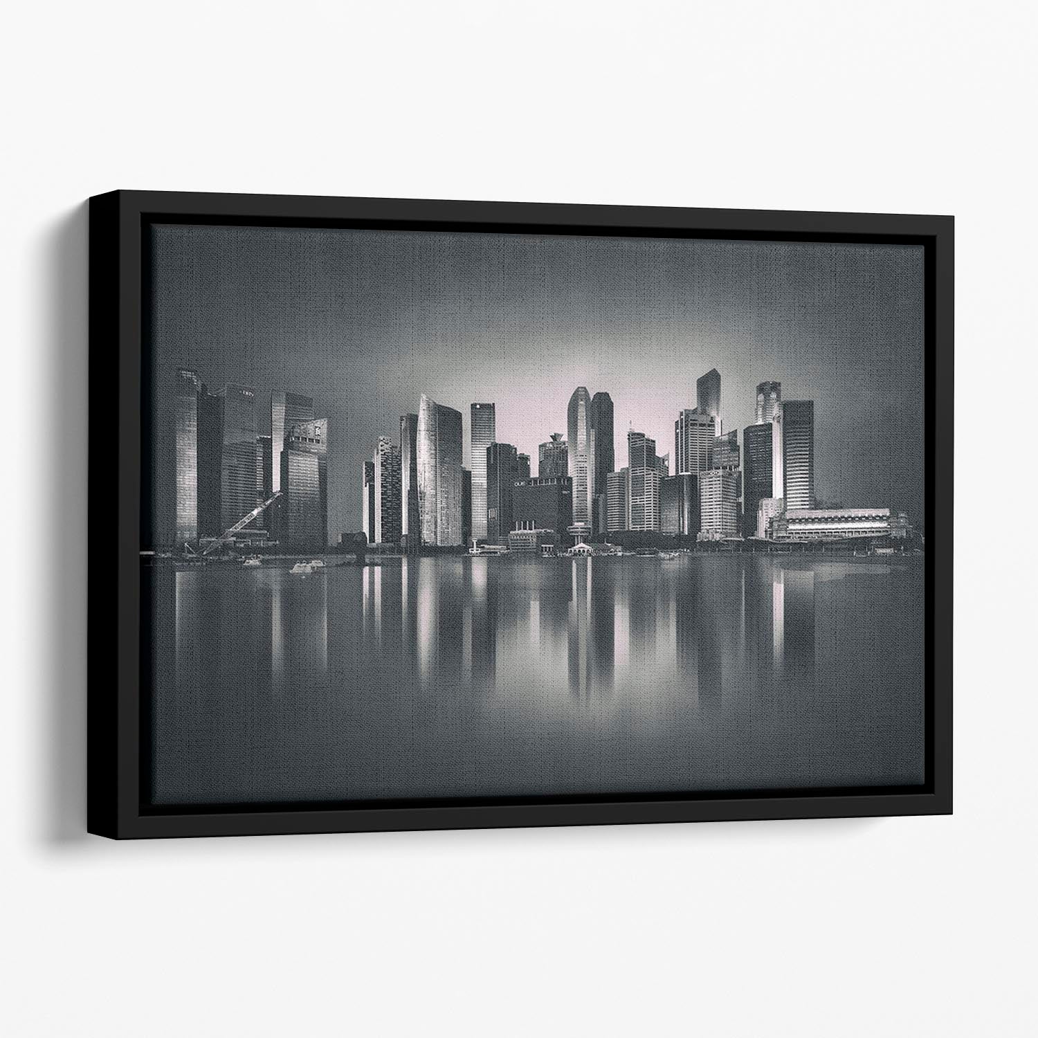 Marina bay Floating Framed Canvas - Canvas Art Rocks - 1